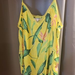 Yellow spaghetti strap tank